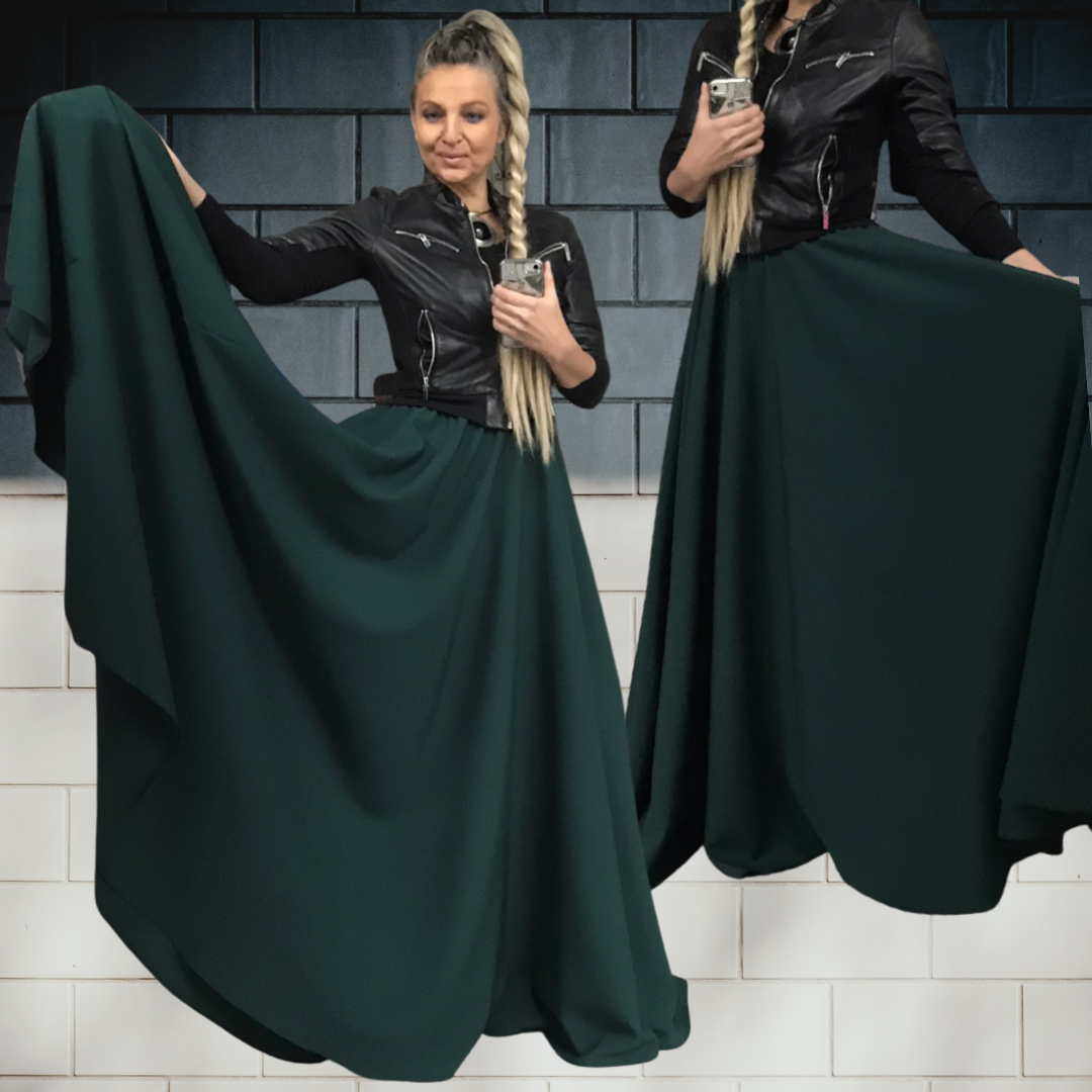 DLOUHÁ SUKNĚ - maxi sukně BOROS-SK-L-GREE01